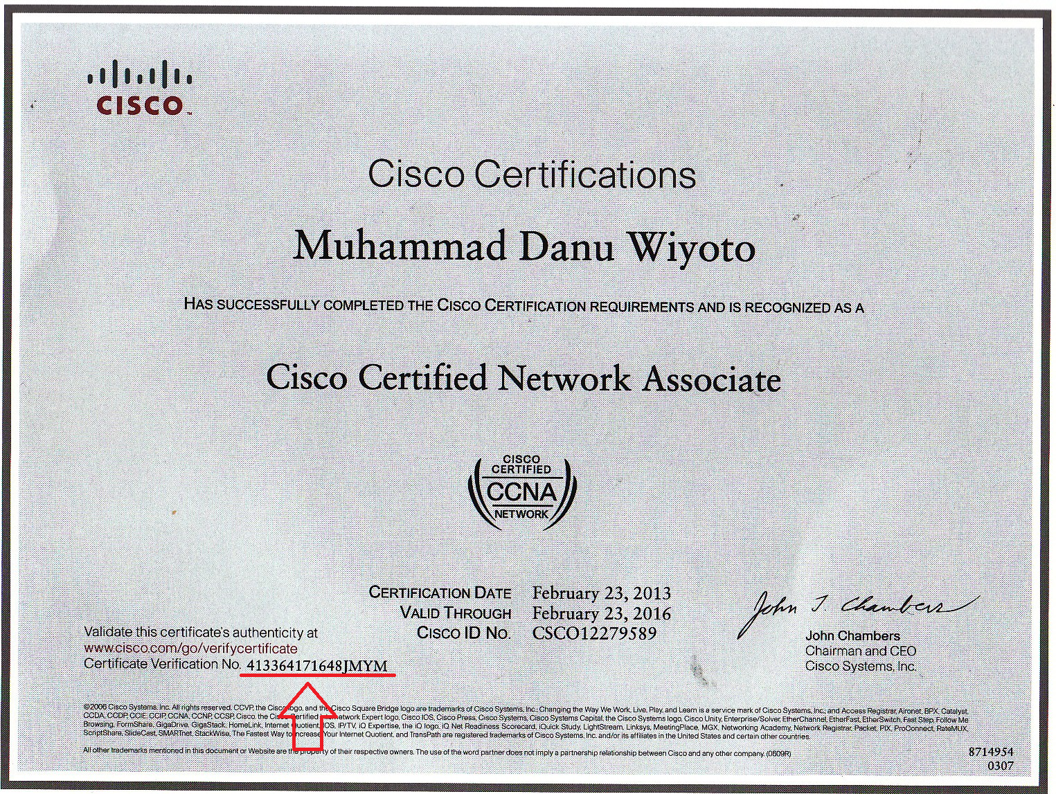 Cisco certificate